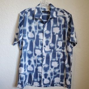 KENNETH COLE 100% COTTON CASUAL MENS SHIRT SZ L